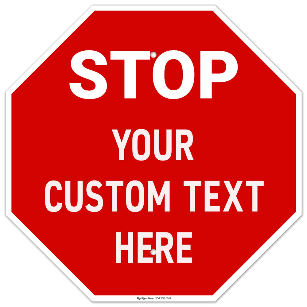 Custom Stop Sign, Personalized for Parking & Garage, Christmas Gift