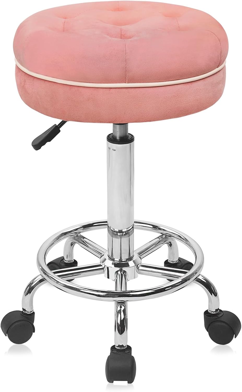 KLASIKA Velet Drafting Stool Chair Padded Seat 360° Swivel Rolling Stools Adj...