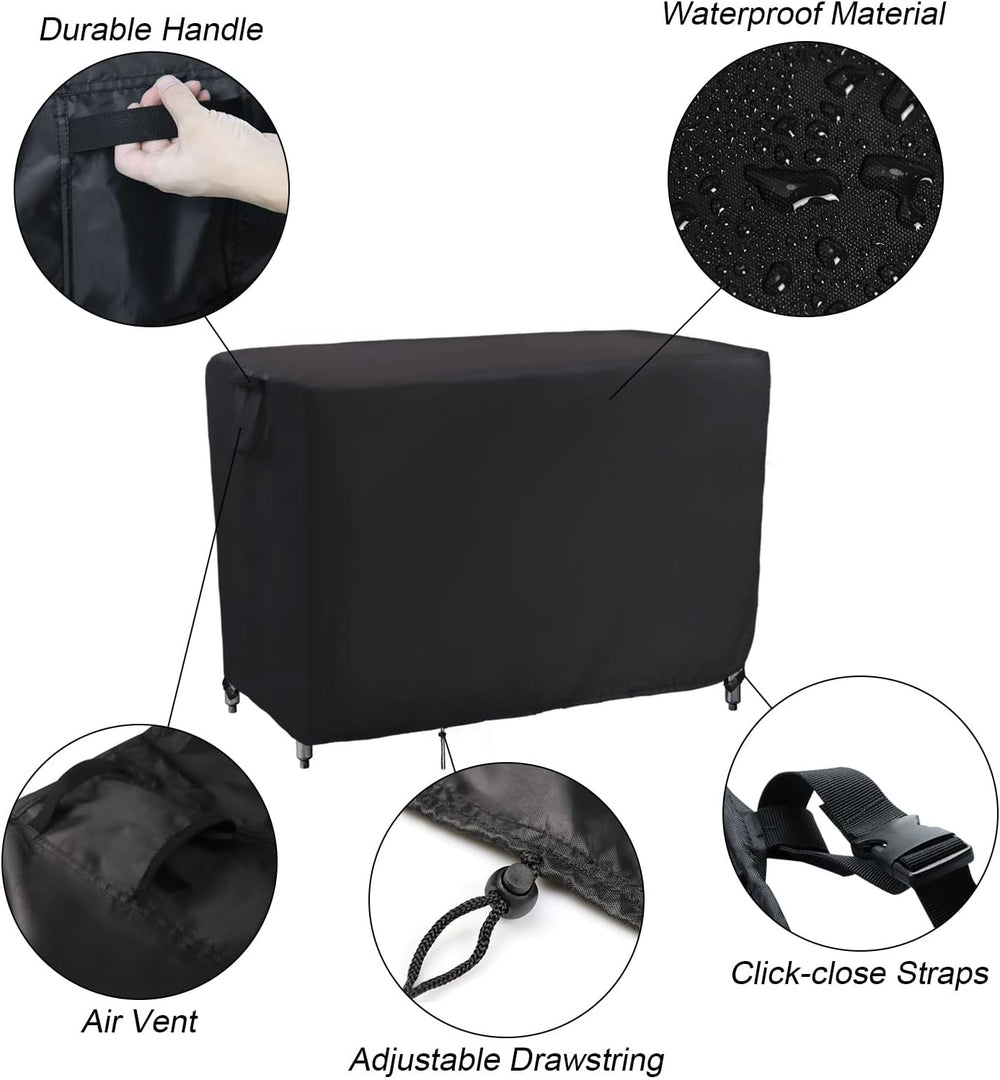Kingling Outdoor Table Cover for Wicker Bar Cart 48''L x 18''...