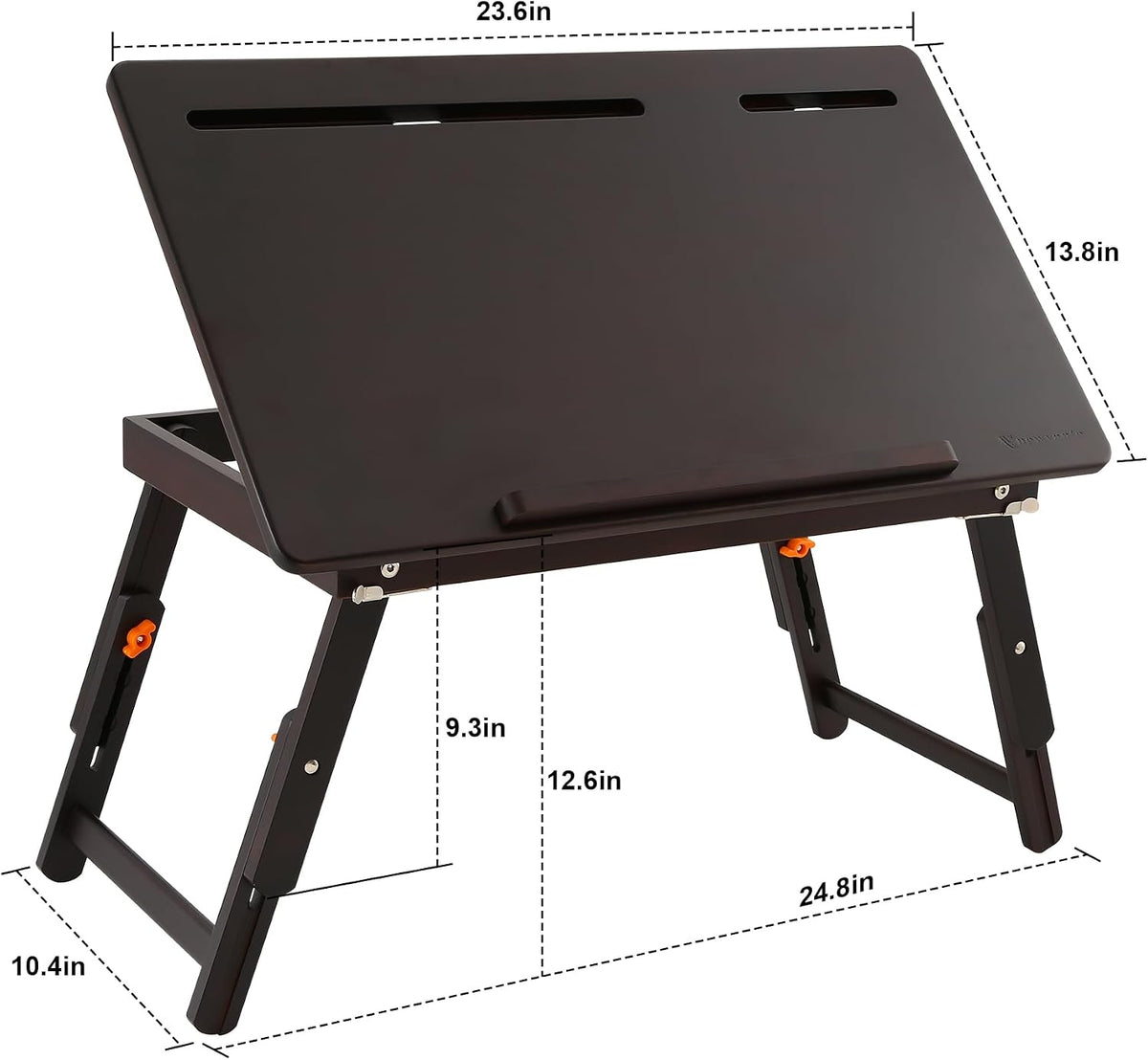 Nnewvante Drawing Table, Foldable Drafting Desk, Adjustable Height & Angle | Tablet and Phone Slots, Bamboo Drawing Board Easel, For Painting, Drafting, Writing, Reading