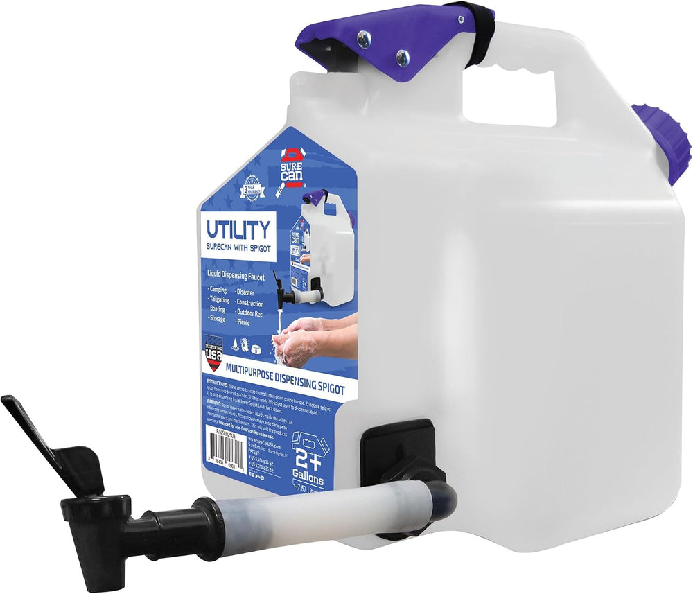 Surecan Portable Camping Water Station - Durable 2 Gallon Water Storage Utili...
