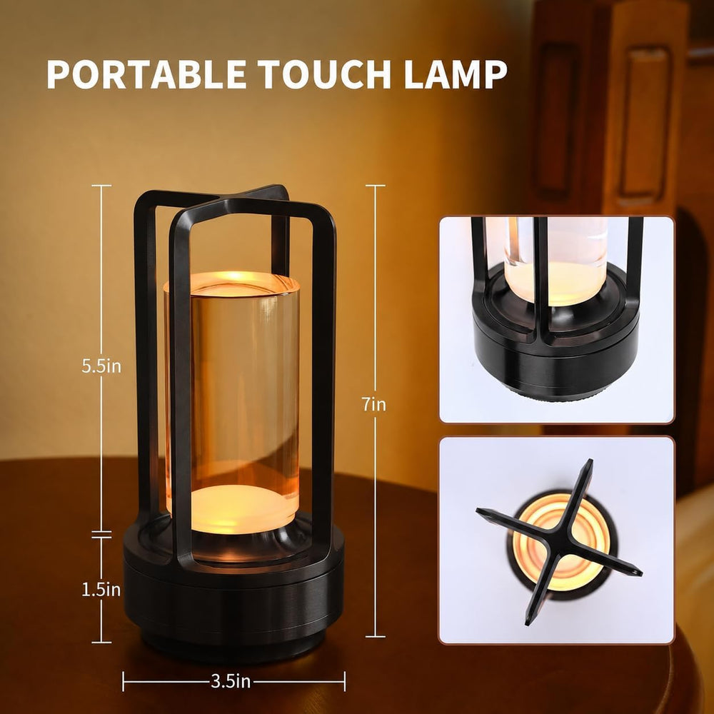 2 Pack Cordless Table Lamps, Rechargeable LED Decorative Lamp