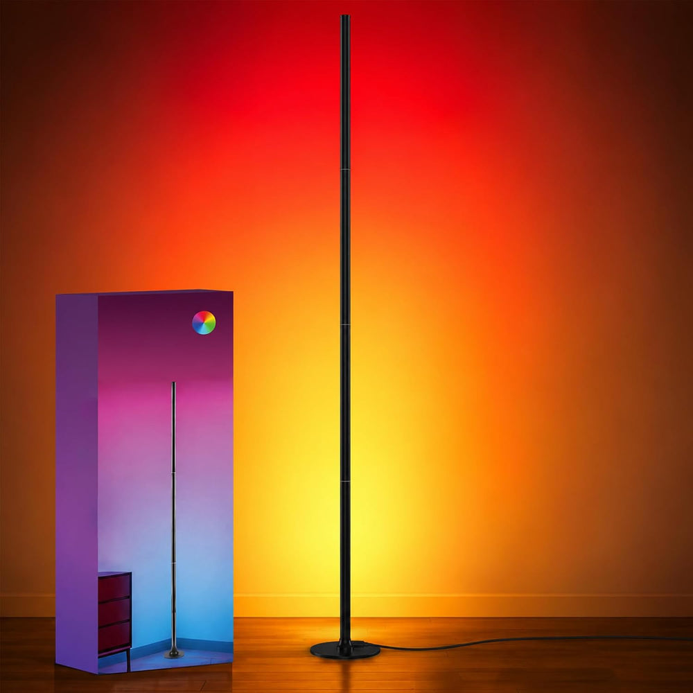63" H RGB Floor Lamp, Smart Led Corner Lamp with Music Sync