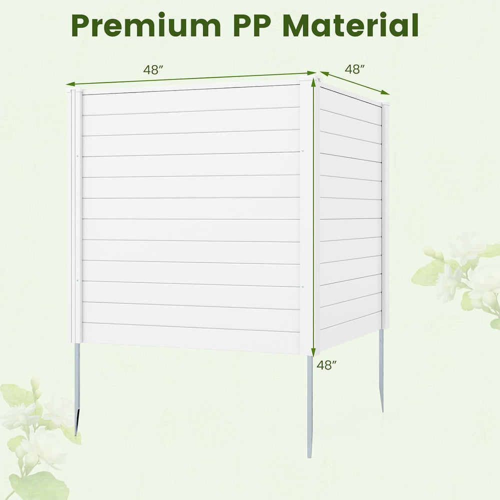 RELAX4LIFE Privacy Fence Screen, PVC Decorative Garden Fence Vinyl Fence Pane...