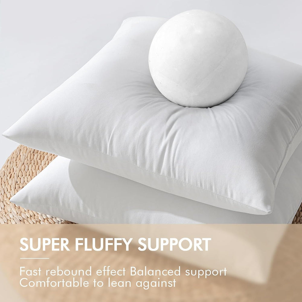 MIULEE 22x22 Inch Outdoor Pillow Inserts, Pack of 4 Waterproof Pillows