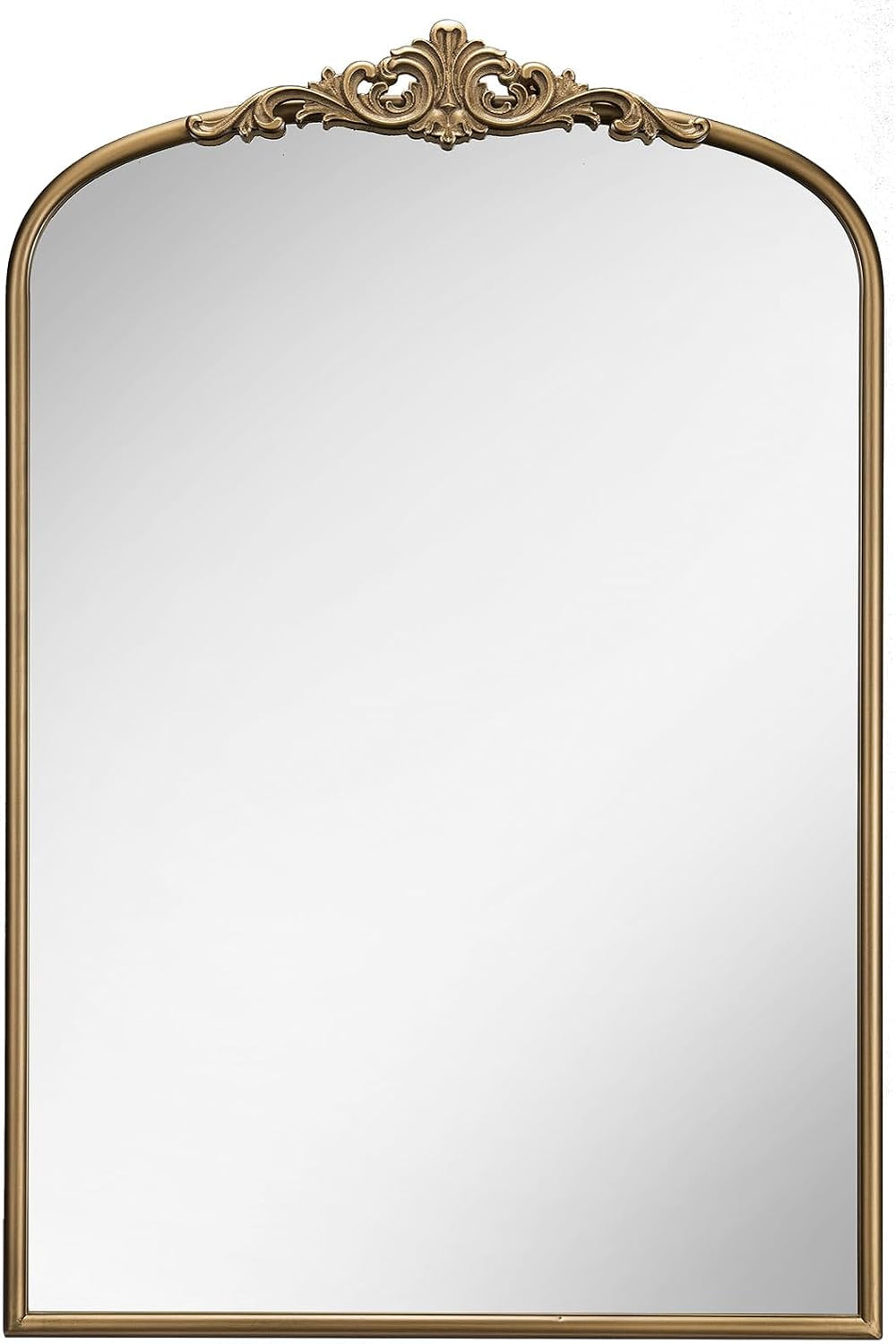 Vintage Gold Arched Wall Mirror, 30"x40" Antique Gold Mirror