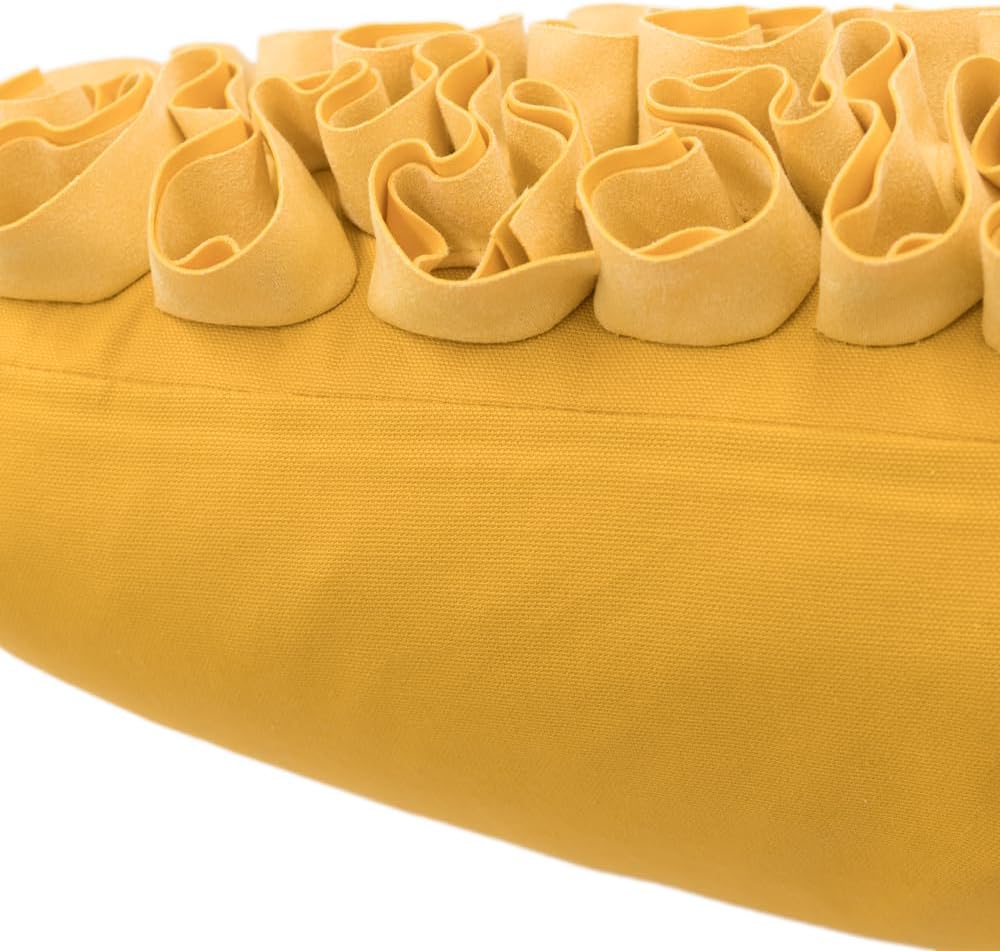 Fall Decorative Throw Pillow Cover for Couch Sofa Bed 18x18 inch Yellow