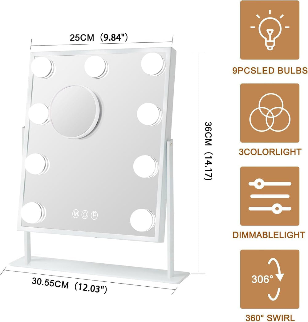 FENCHILIN Vanity Mirror with Lights Lighted Makeup Mirror