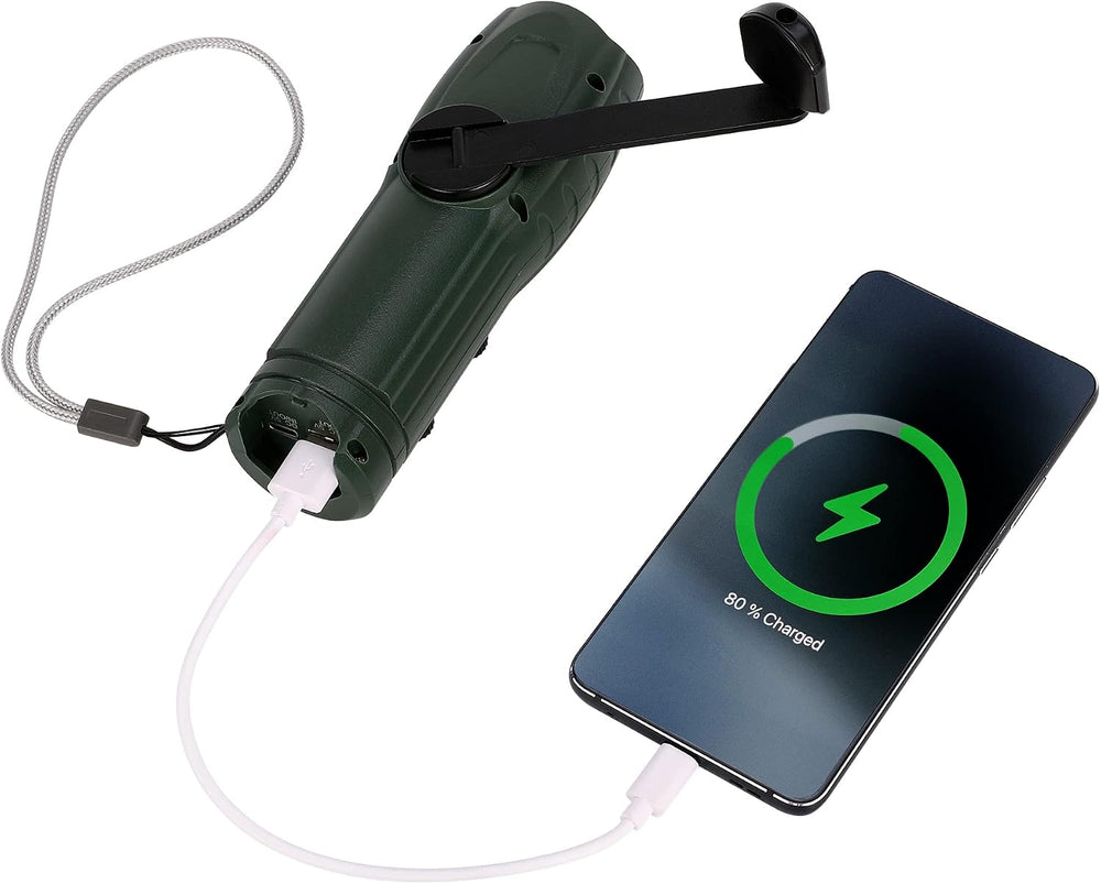 Hand Crank Flashlight with Emergency Radio LED Torch Phone Charger