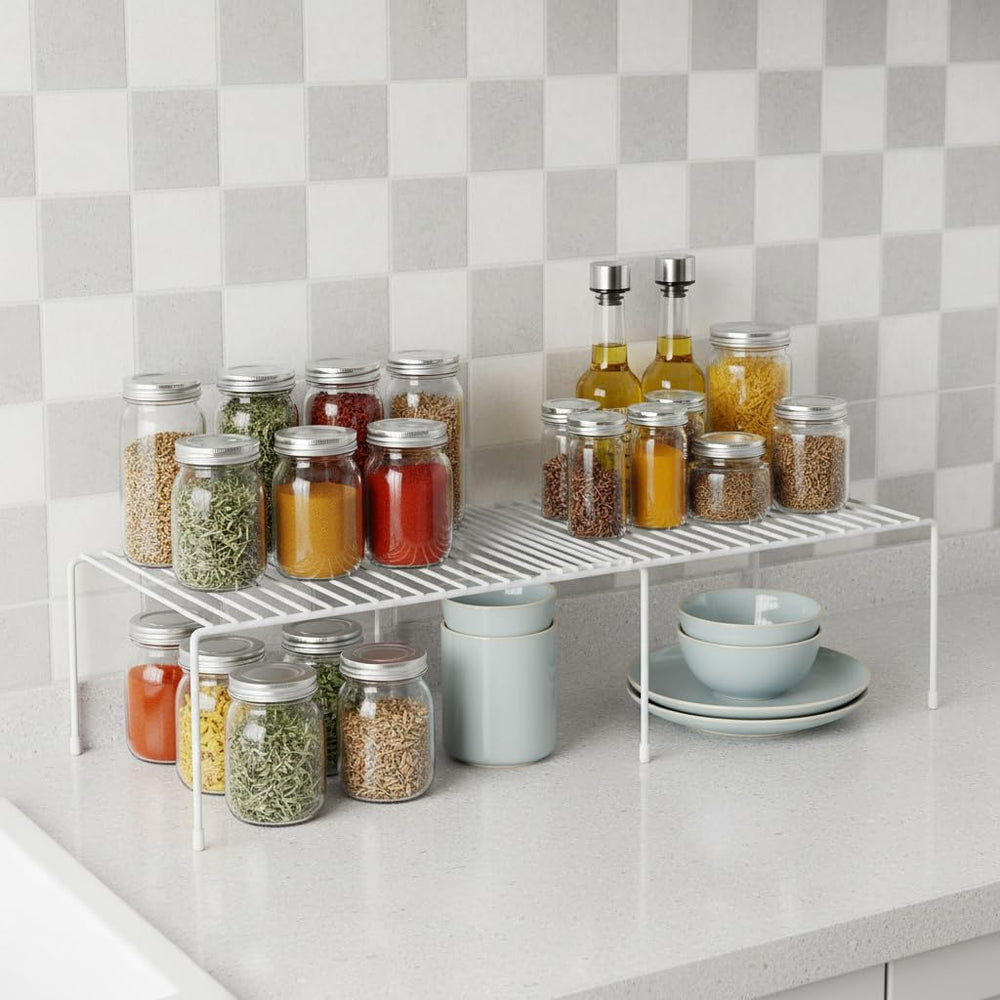 4-Pack Expandable Medium (13.4-25.1x9inch) Kitchen Organizer Rack, Kitchen Sh...
