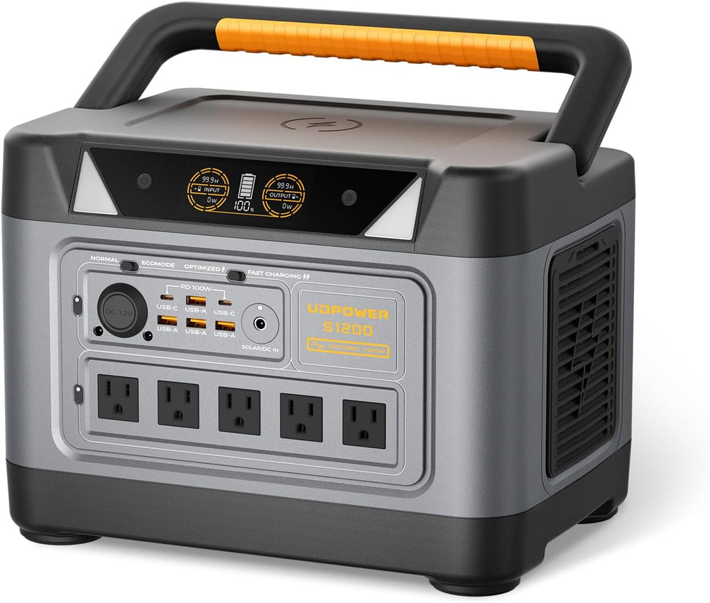UDPOWER S1200 Portable Power Station, 1,191Wh, 1,200W
