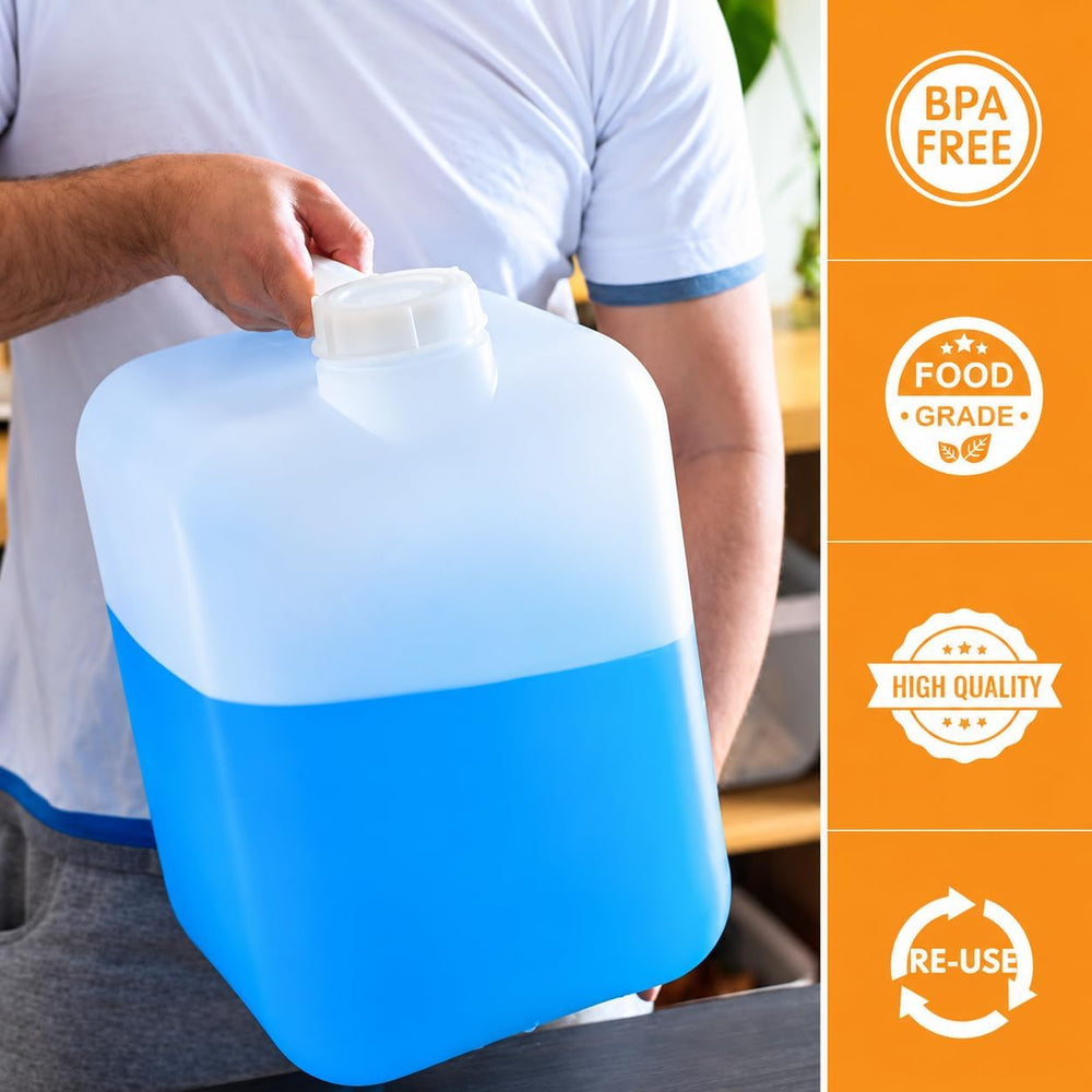 FastRack 6 Gallon Hedpak Water Jug with Screw Cap | 4-Pack, BPA-Free Food-Gra...
