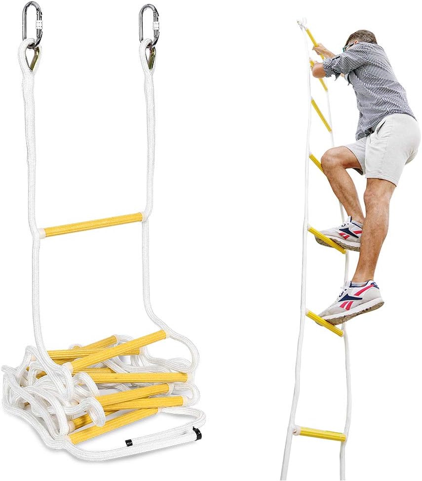 ISOP Certified Rope Ladder Fire Escape 13ft (4m) | Fire Ladders for 2 Story H...
