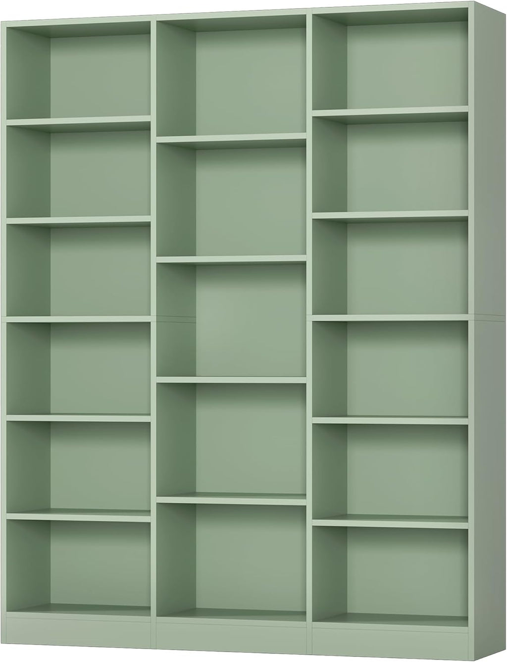 facbotall triple wide bookshelf, large bookshelf with 17 on a desk or shelf