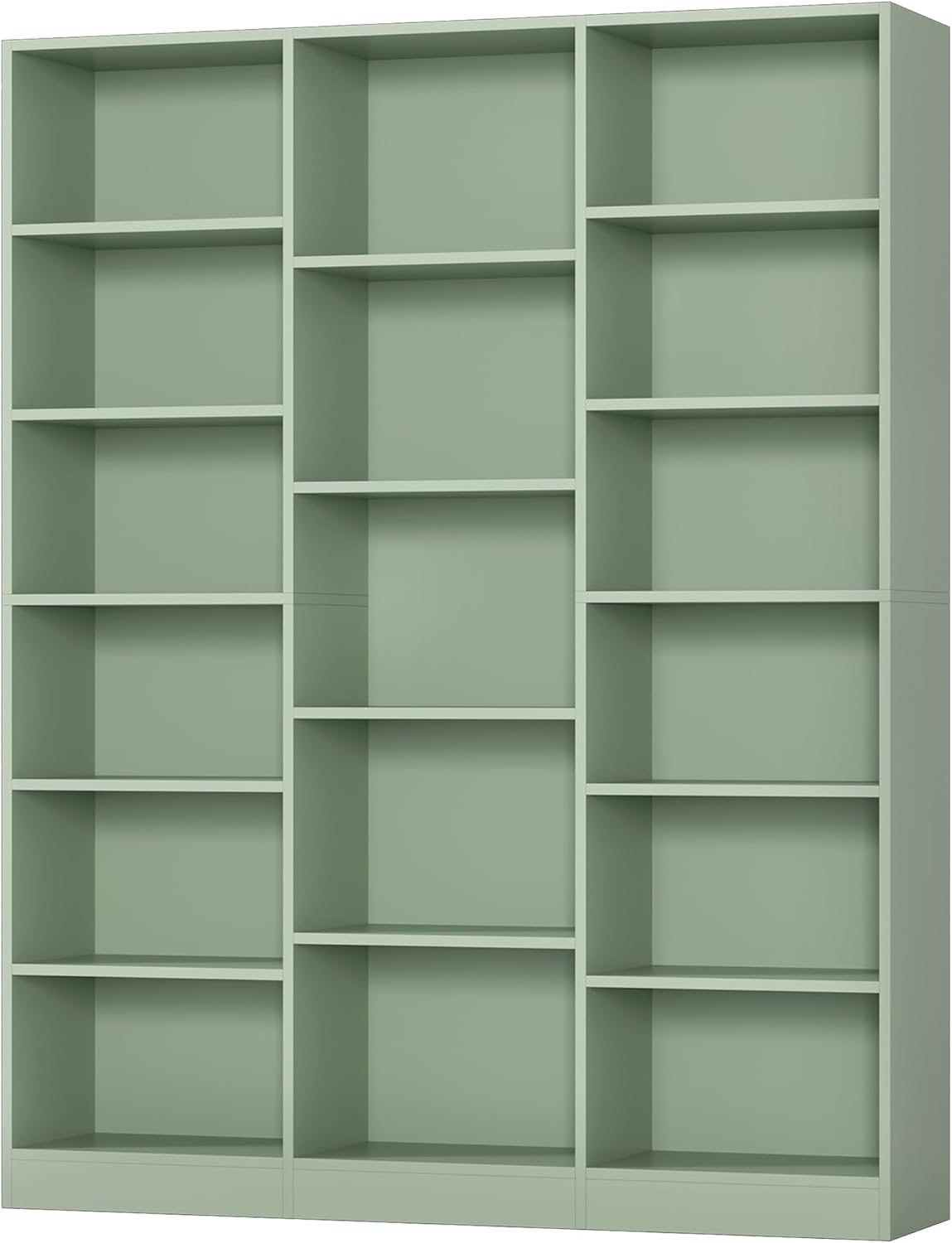facbotall triple wide bookshelf, large bookshelf with 17 on a desk or shelf