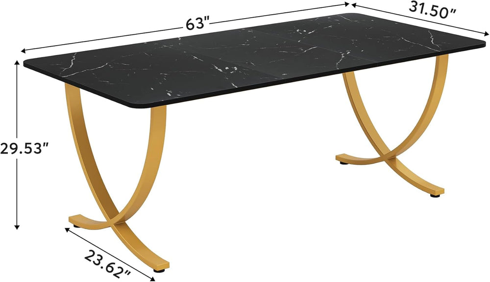 Tribesigns Executive Desk, 63” W x 31.5” D Large Office Desk, Modern Computer...