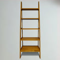 Casual Home 100% Solid Wood 5-Shelf Ladder Bookcase, Standard, 72" H, Chestnut