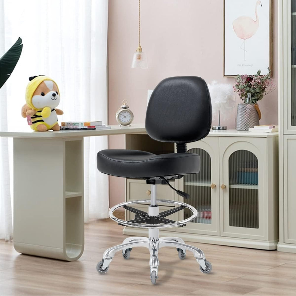 Ainilaily Drafting Chair Tall Office Chair for Standing Desk - Shop Stool wit...