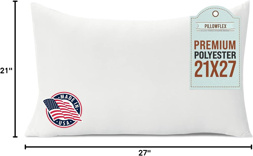 Pillowflex Premium Polyester Pillow Insert - 21x27 Soft Decorative Pillow