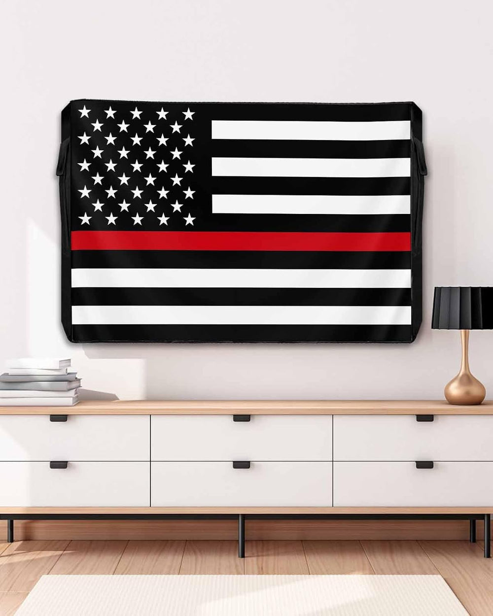 American Flag Outdoor TV Cover 48 to 50 Inch Weatherproof, US Flag 600D Oxfor...