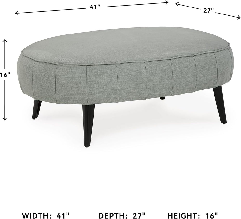 Signature Design by Ashley Hollyann Mid-Century Modern Oversized Ottoman, Gray