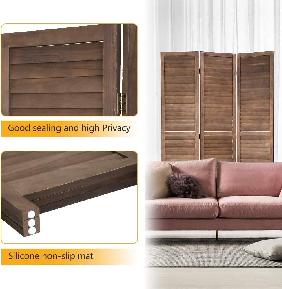 Room Dividers and Folding Privacy Screens, 3 Panel 69 Inch Tall Portable Room...