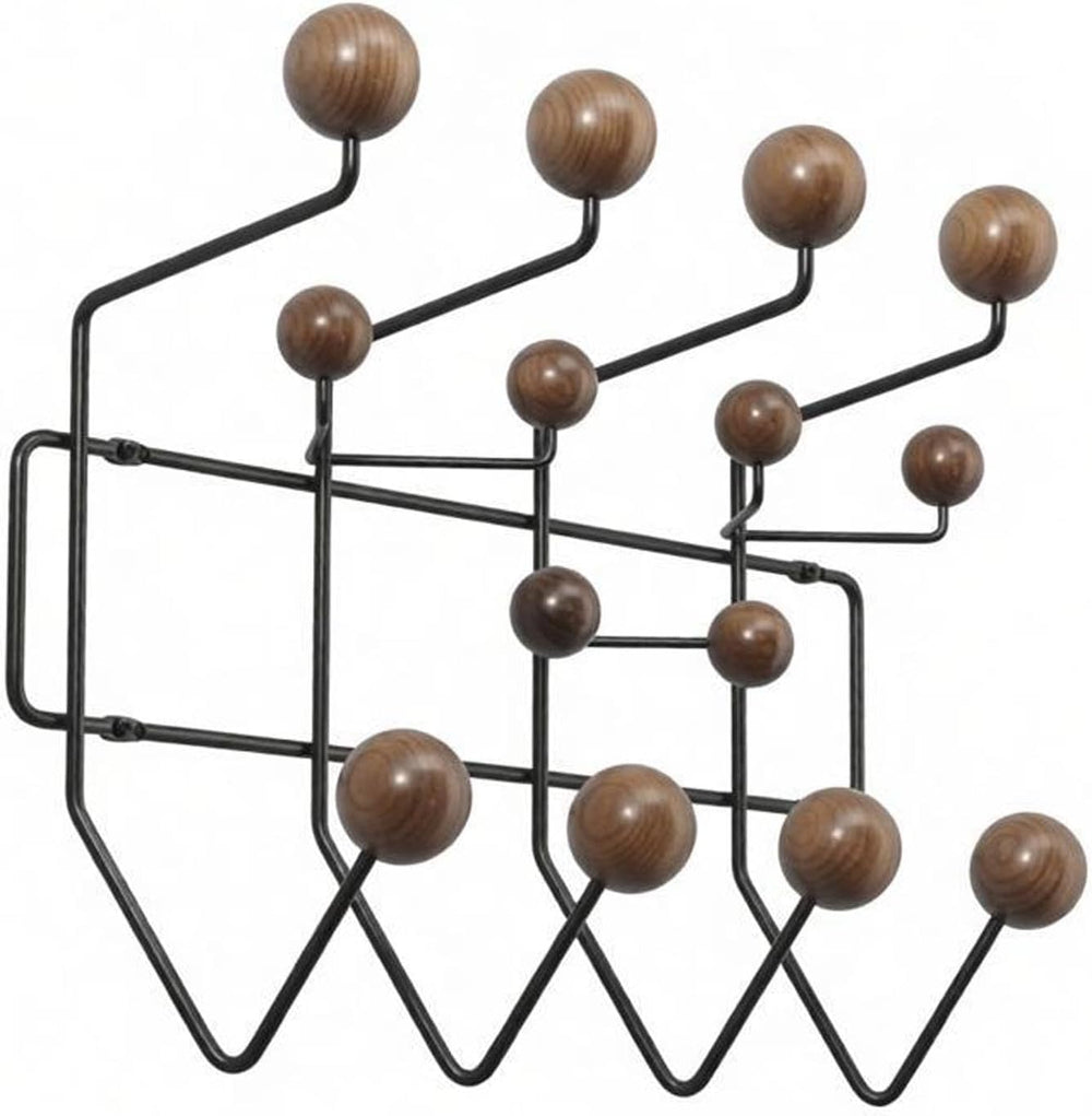 SHISEDECO Classic Mid Century Modern Home Hang it All Coat Rack Dark Walnut