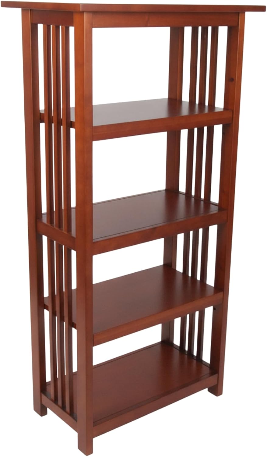 Alaterre Mission Bookcase with Adjustable Shelf, Cherry, 24”W x 48”H