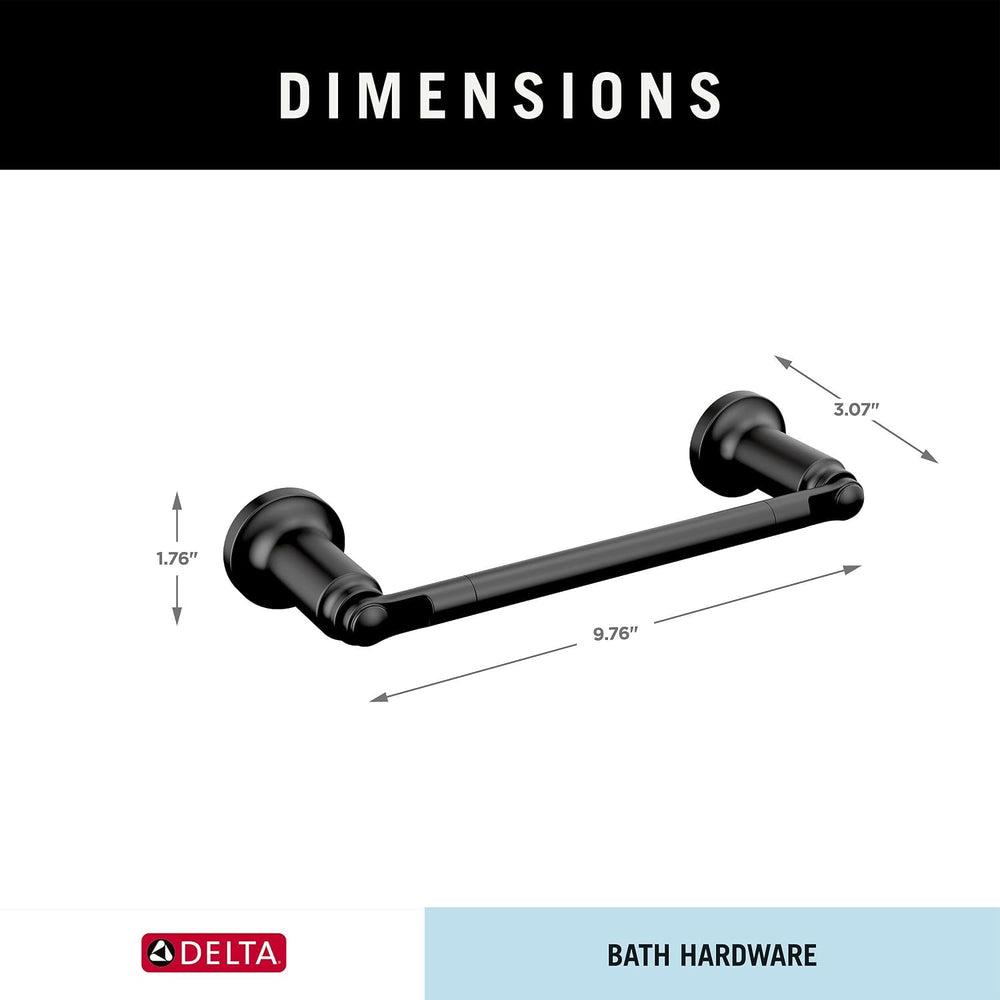 Delta Saylor (1-Pack) 8'' Towel Rack for Bathroom Matte Black Towel B...
