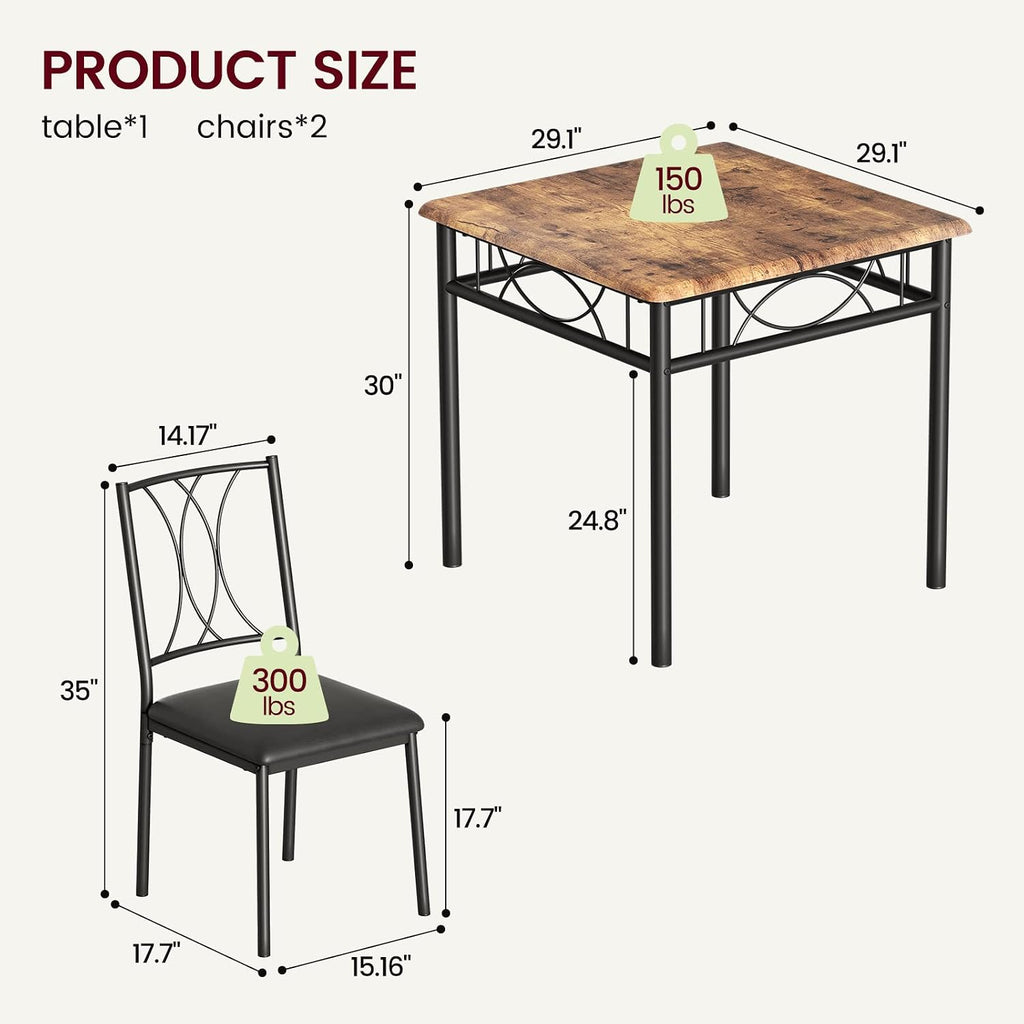 gaomon dining table set for 2, kitchen table, package contents