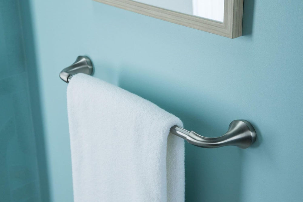 Moen YB2818BN Eva Collection Transitional 18-Inch Wall-Mounted Single-Towel B...