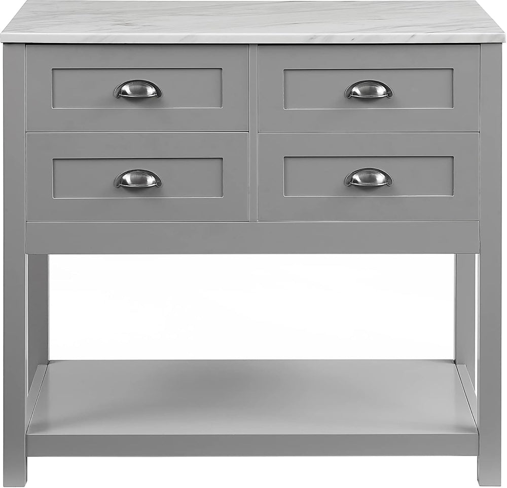 Crosley Furniture Connell Rolling Kitchen Island, Storage Drawers