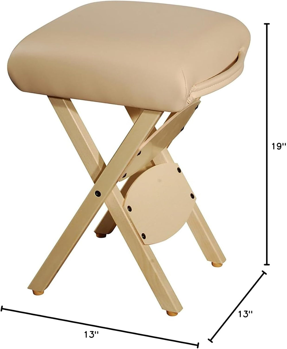 Therapist’s Choice® Wooden Folding Massage Stool (Creme (Beige))