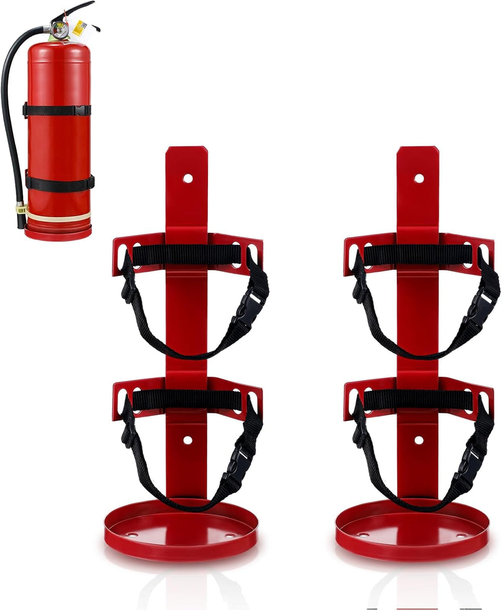 Suzile Fire Extinguisher Bracket Wall Mount, Heavy Duty Metal Holder, 2 Pcs