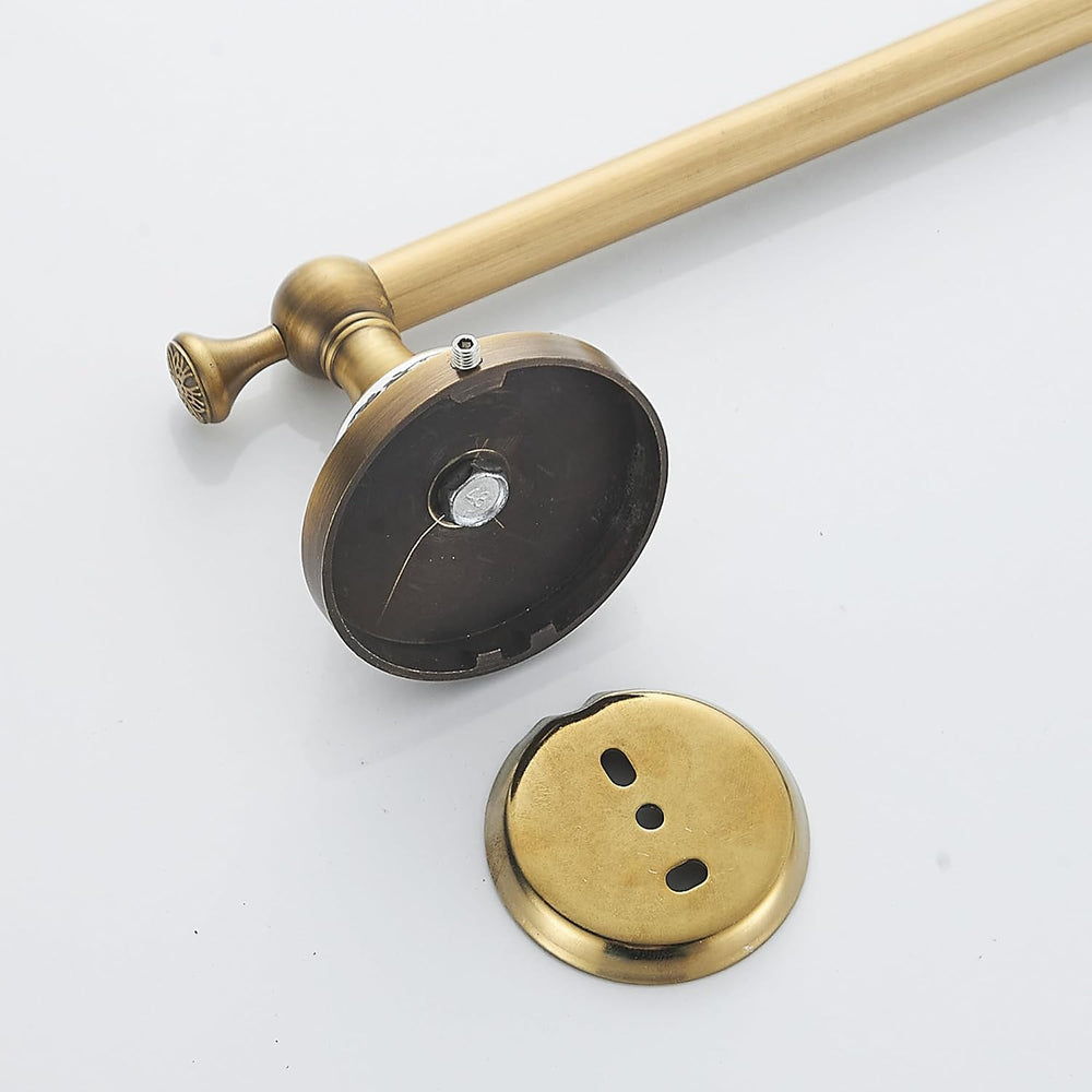 Antique Bronze Brass Towel Bar,Adjustable 15.5 to 27.5 Inch Bath Towel Bar Ra...