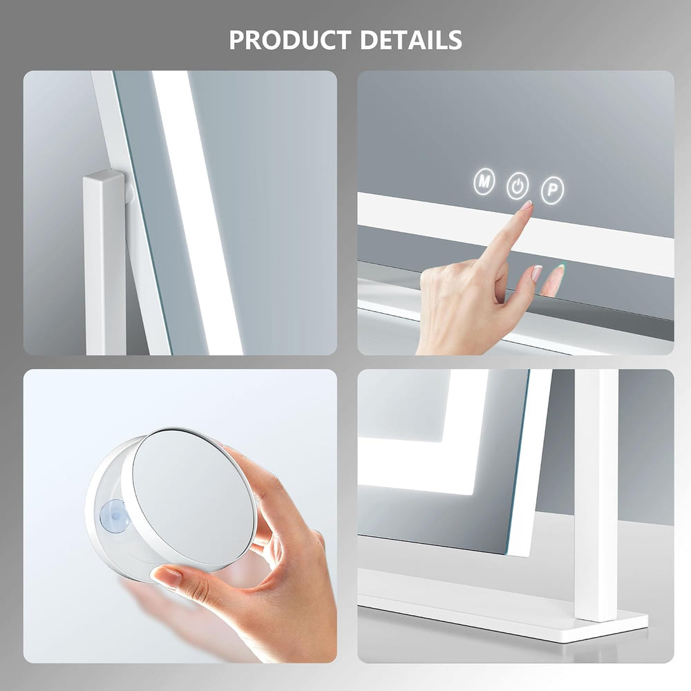 Gvnkvn Lighted Makeup Mirror, 17.3"x13" Hollywood Vanity Mirror wit...