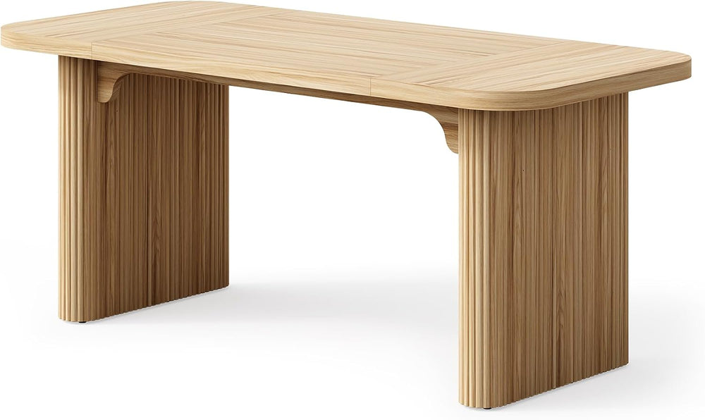 LITTLE TREE 62-Inch Home Office Computer Desk, Large Writing Desk with Textur...
