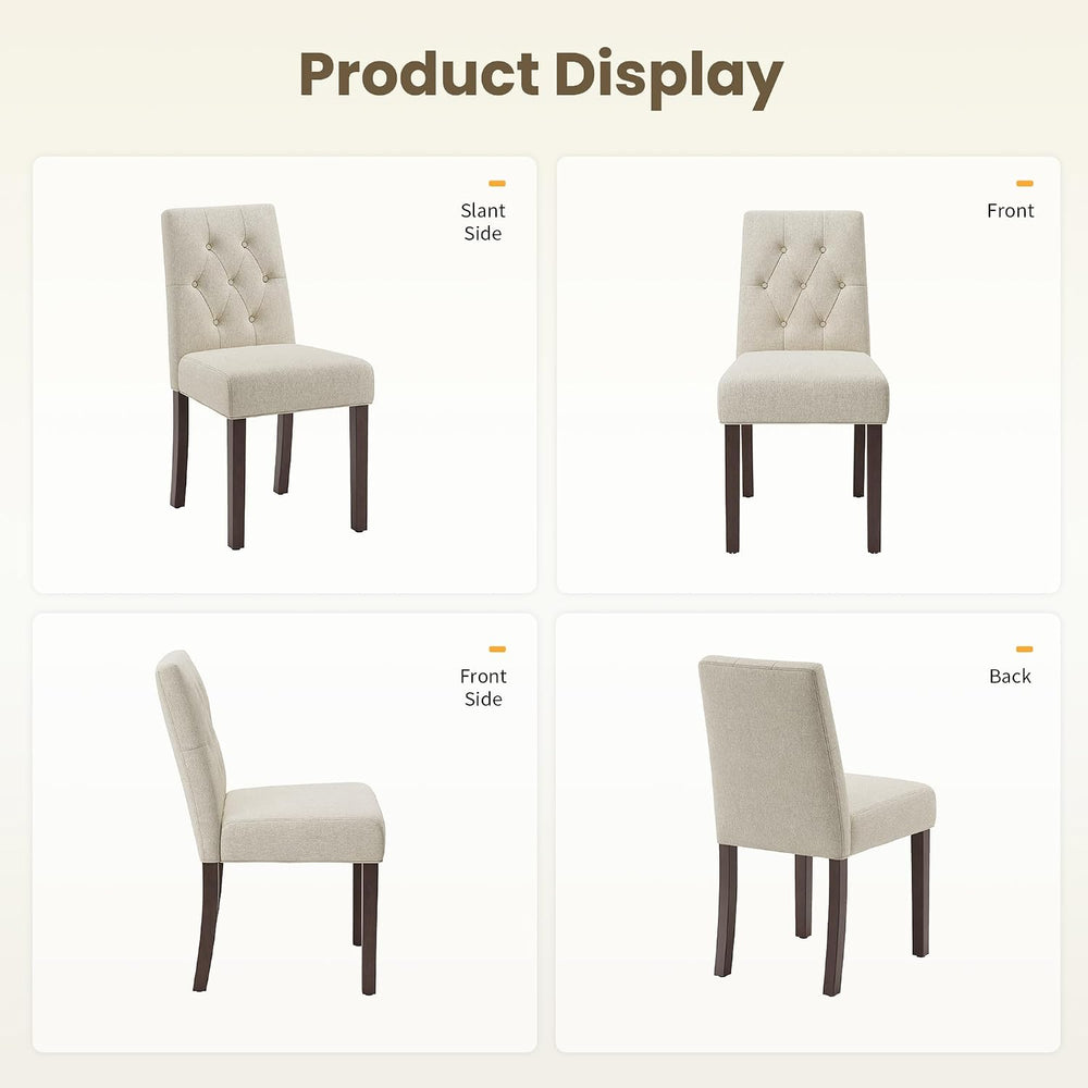 Upholstered Dining Chairs Set of 4 - Modern Parsons Chairs