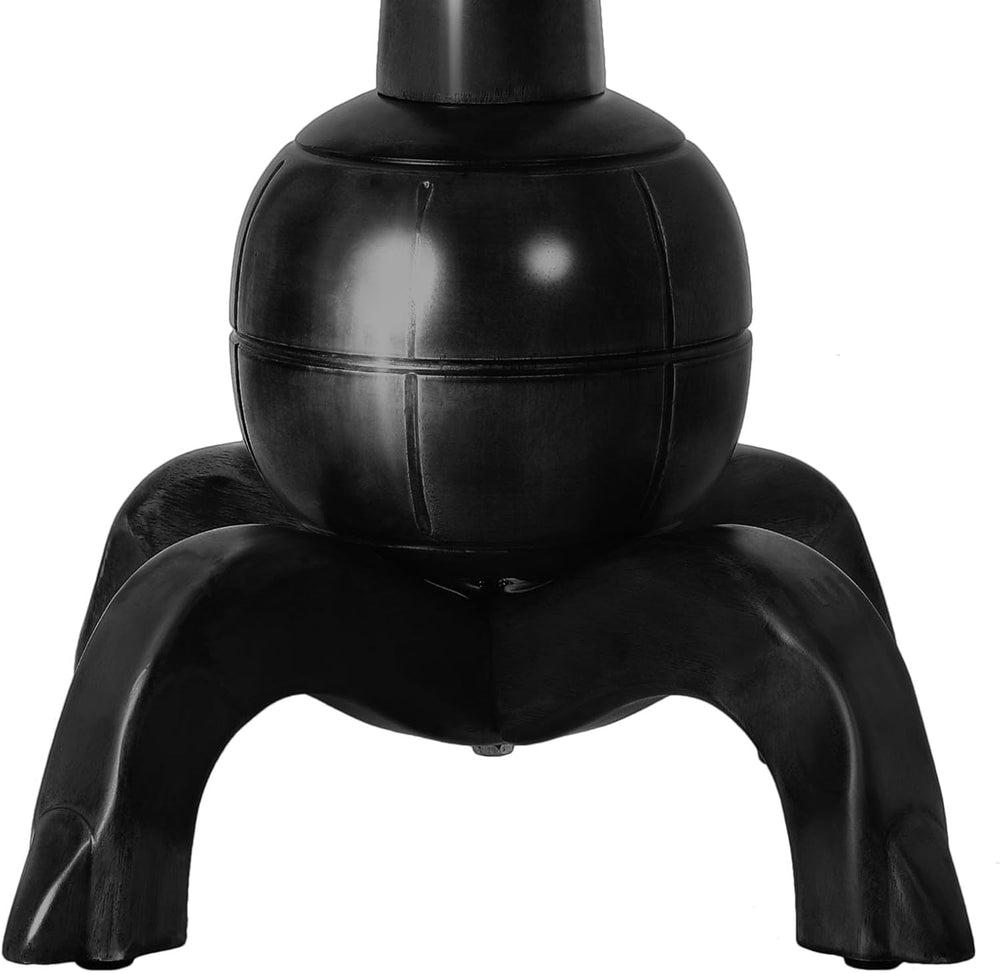 Bekrvio Black Freestanding Wood Coat Rack with 8 Hooks