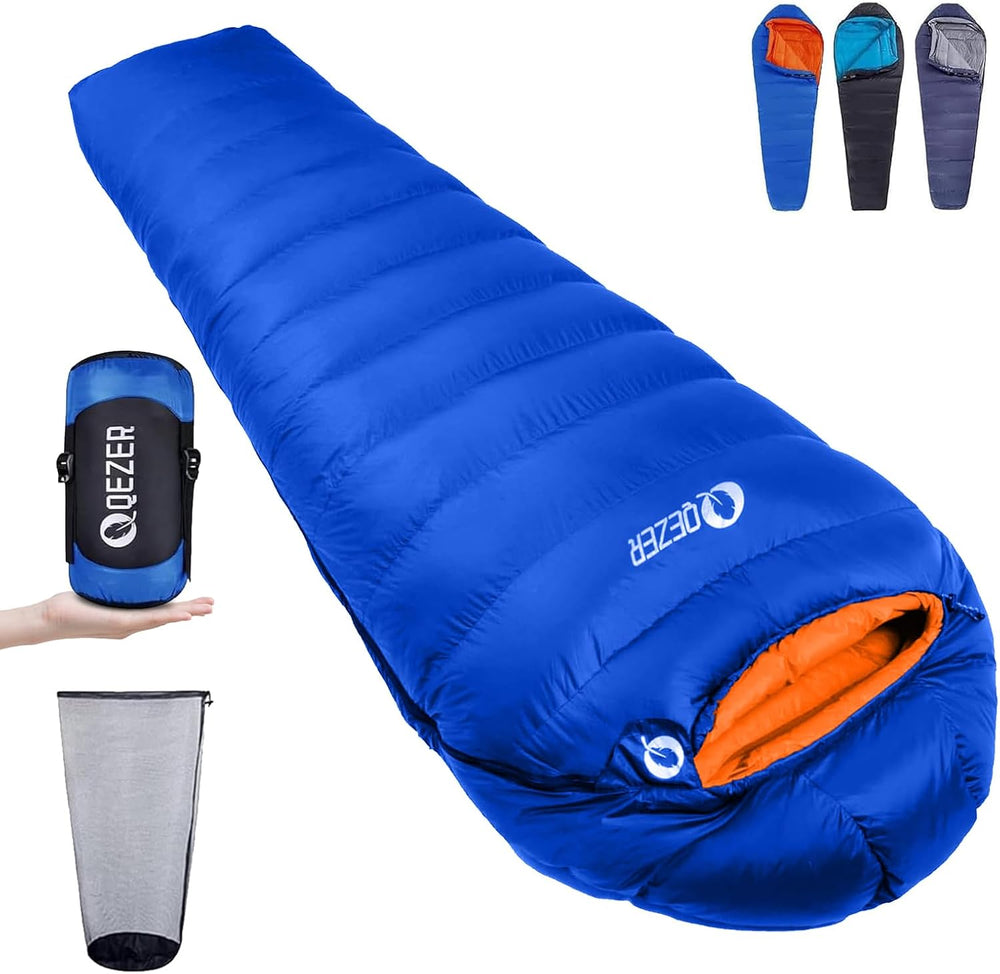 Down Mummy Sleeping Bag for Adults, 600 Fill Power Backpacking