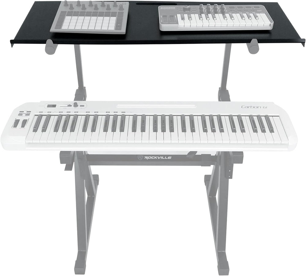 Rockville Z-Shelf Universal Utility Shelf for Z-Stand with Second Tier