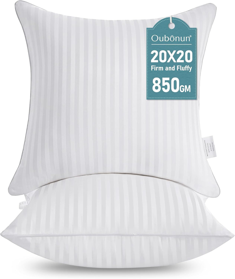 Oubonun 20 x 20 Throw Pillow Inserts Set of 2