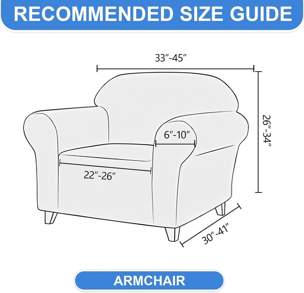 Stretch Couch Covers for Sofa, Fits Sofas 35"-45", Charcoal Gray