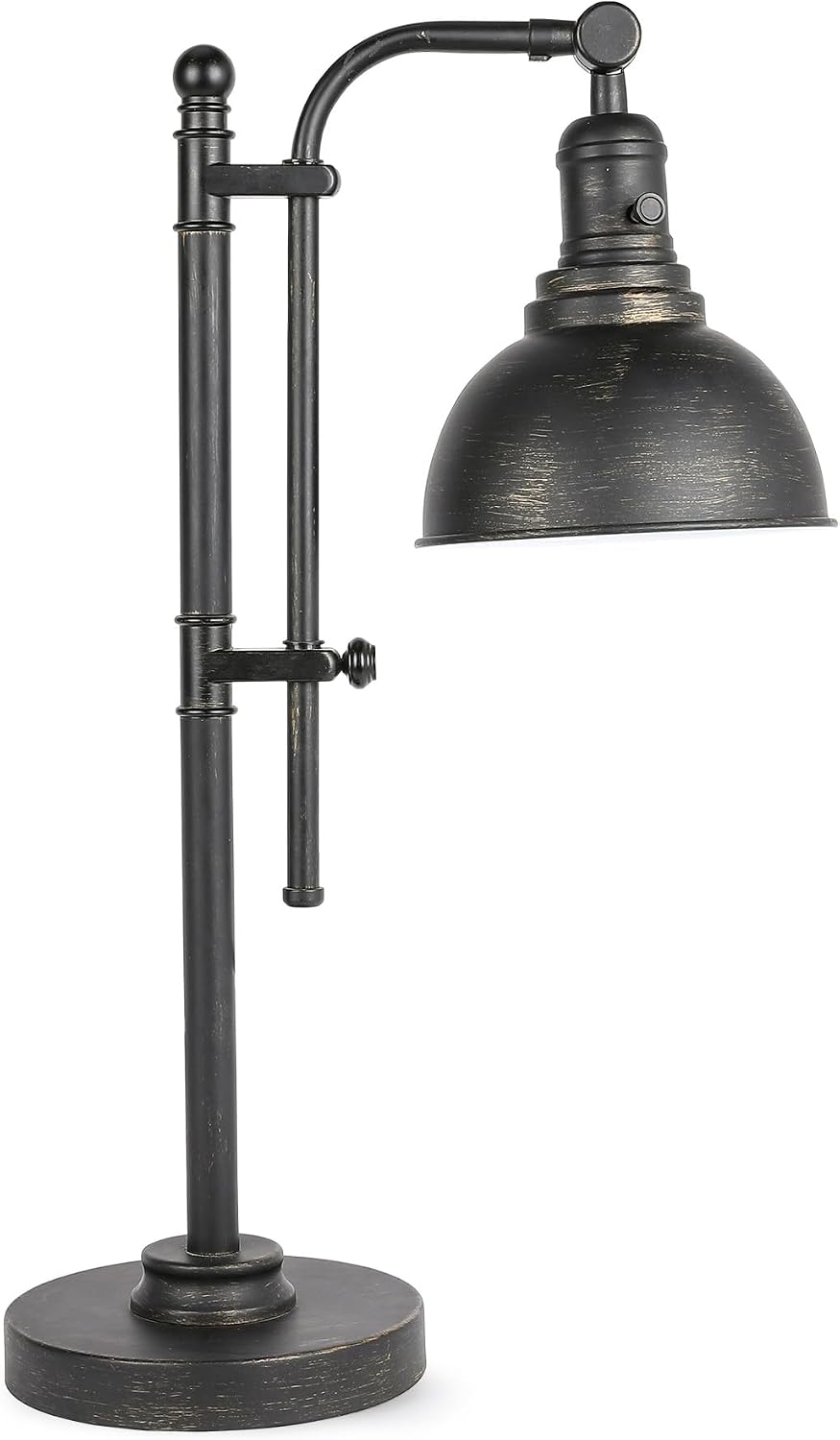VONLUCE Rustic Desk Lamp, Adjustable Industrial Table Lamp for Home Office