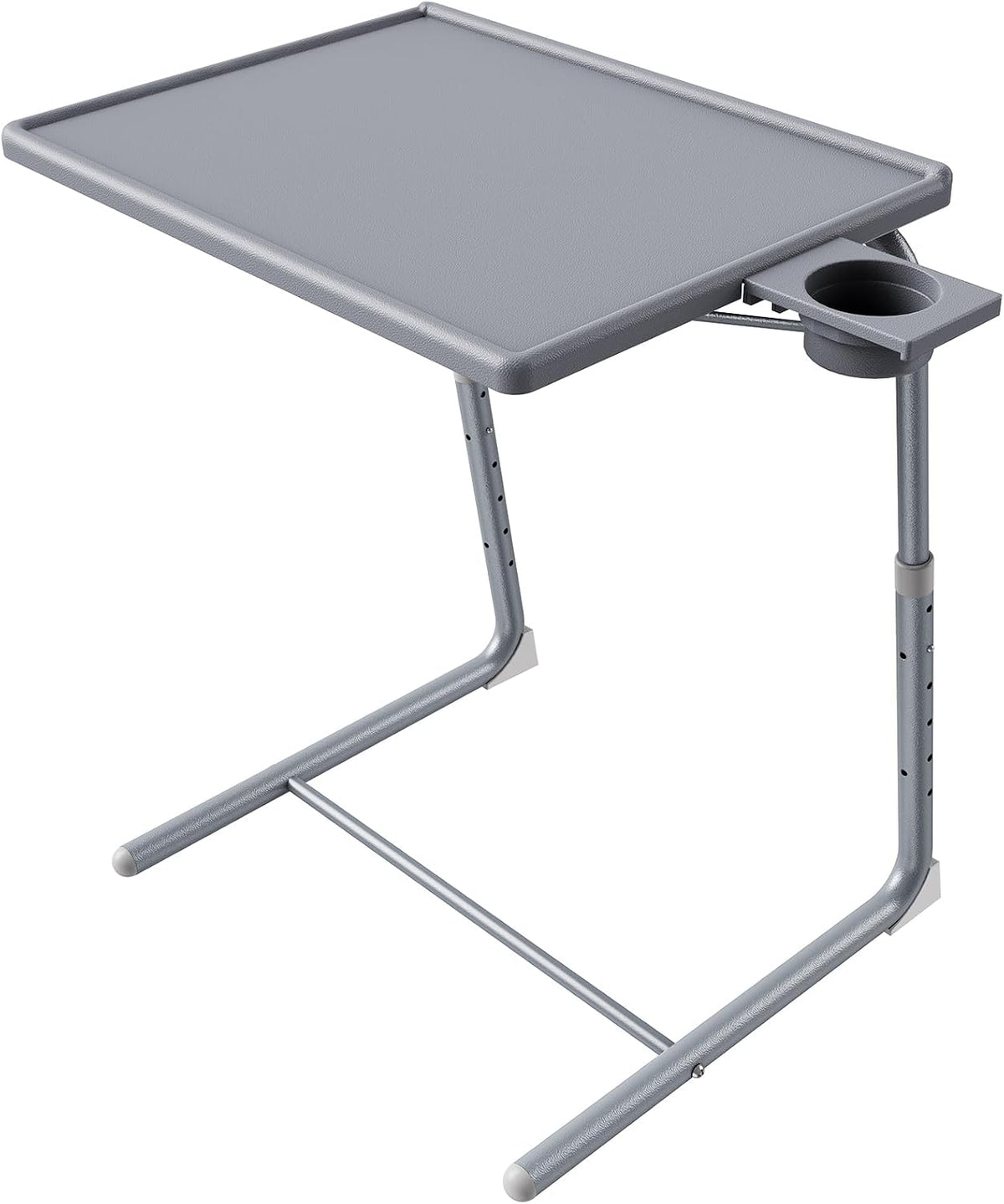 HUANUO Adjustable TV Tray Table with 6 Height & 3 Tilt Adjustments, Gray