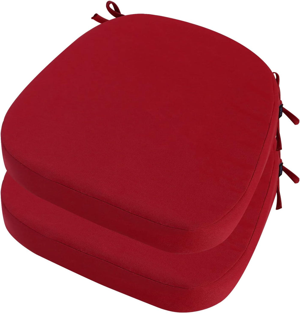 idee-home Outdoor Chair Cushions Set of 2, 19" x 19" D-Shaped