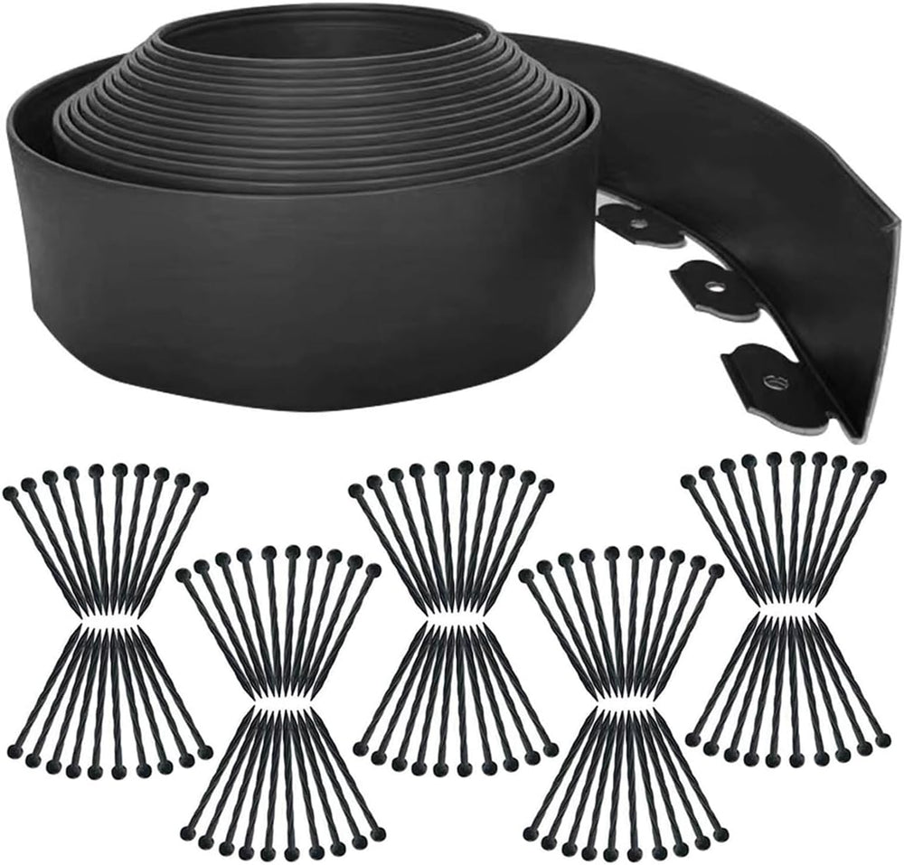 Garden Edging Borders 66FT,Landscape Edging Black[Extra Tall 4IN High] with 1...