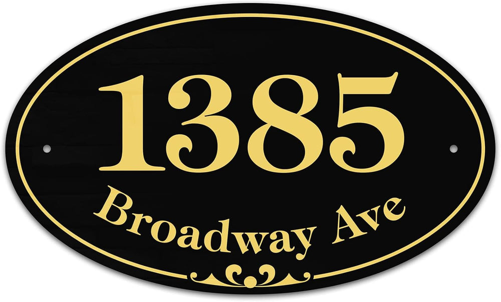 My Sign Center House Address Sign, House Address Plaque, Indoor/Outdoor Use, ...