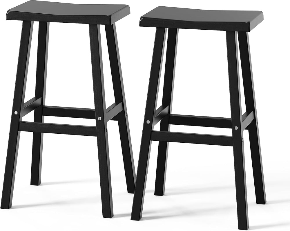 29-Inch Bar Stools (Set of 2) – Recycled Resin Counter Height Stools for Kitc...