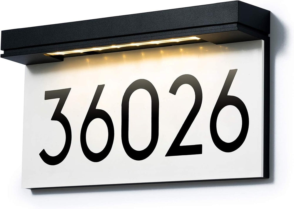 Solar Address Sign, Lighted House Numbers for Outside Waterproof